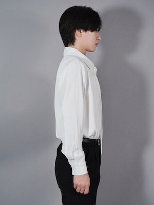 【ALUDE SELECT】clip necktie shirt(2color)
