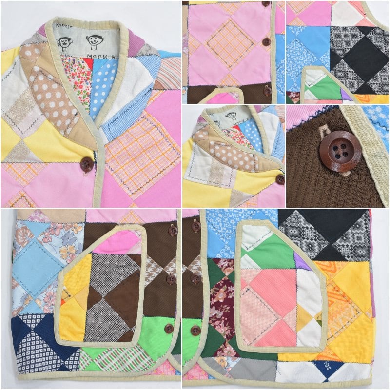 Remake ハンドメイド デザイン リメイク パッチワーク ベスト アウター