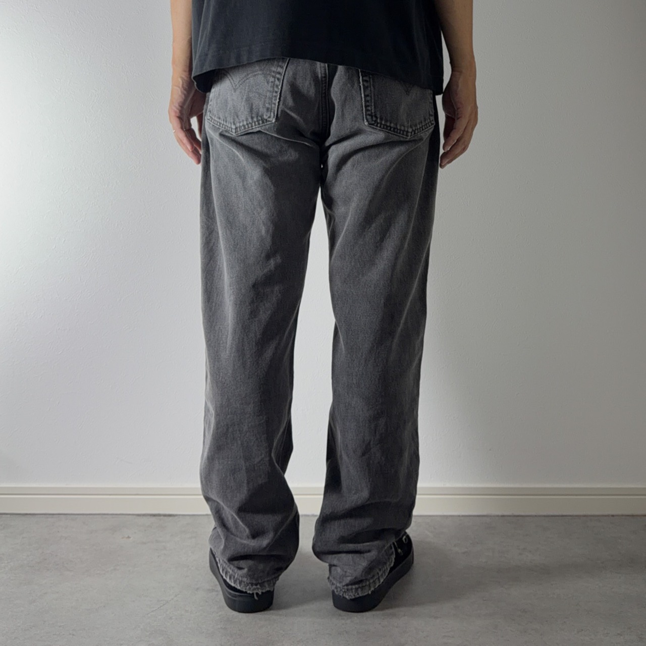 90s Levi's 505 black denim pants "made in USA" [W37L29相当] 古着 - 20