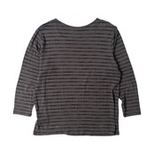 BURBERRY LONDON バーバリー ボーダー ストレッチ 七分袖カットソー 4/Tシャツ/グレー ブラック