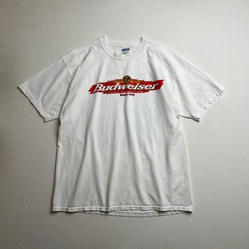 90s Budweiser　お酒　トカゲ　両面プリント　バドワイザー　ホワイト　XL 古着