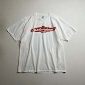 90s Budweiser お酒 トカゲ 両面プリント バドワイザー ホワイト XL 古着