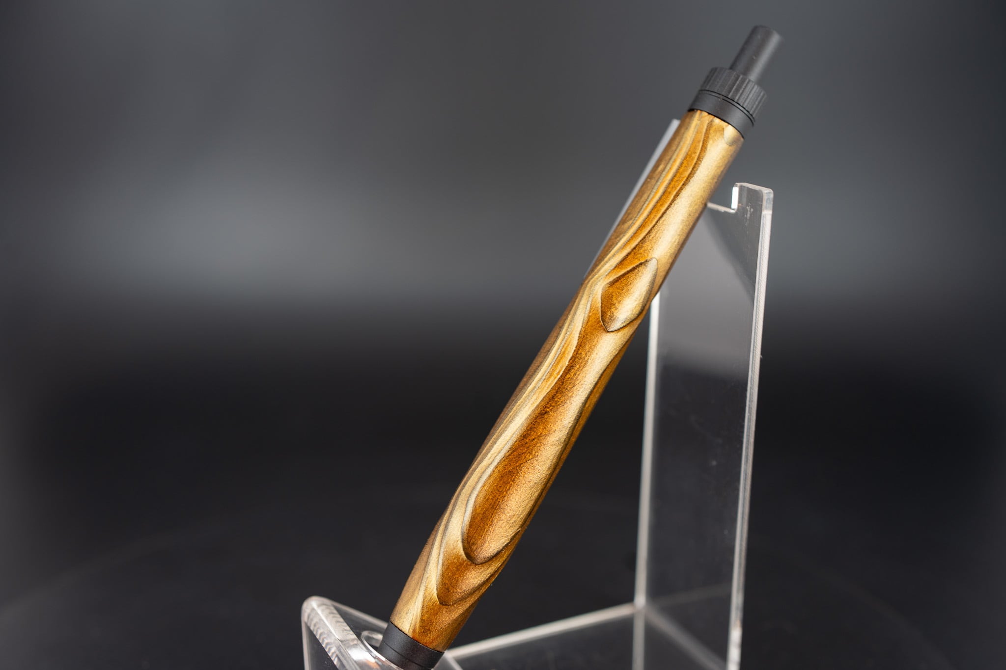 日本が誇る銘木】屋久杉 浮造り 拭き漆 変わり塗 ③ Black BP | 木軸