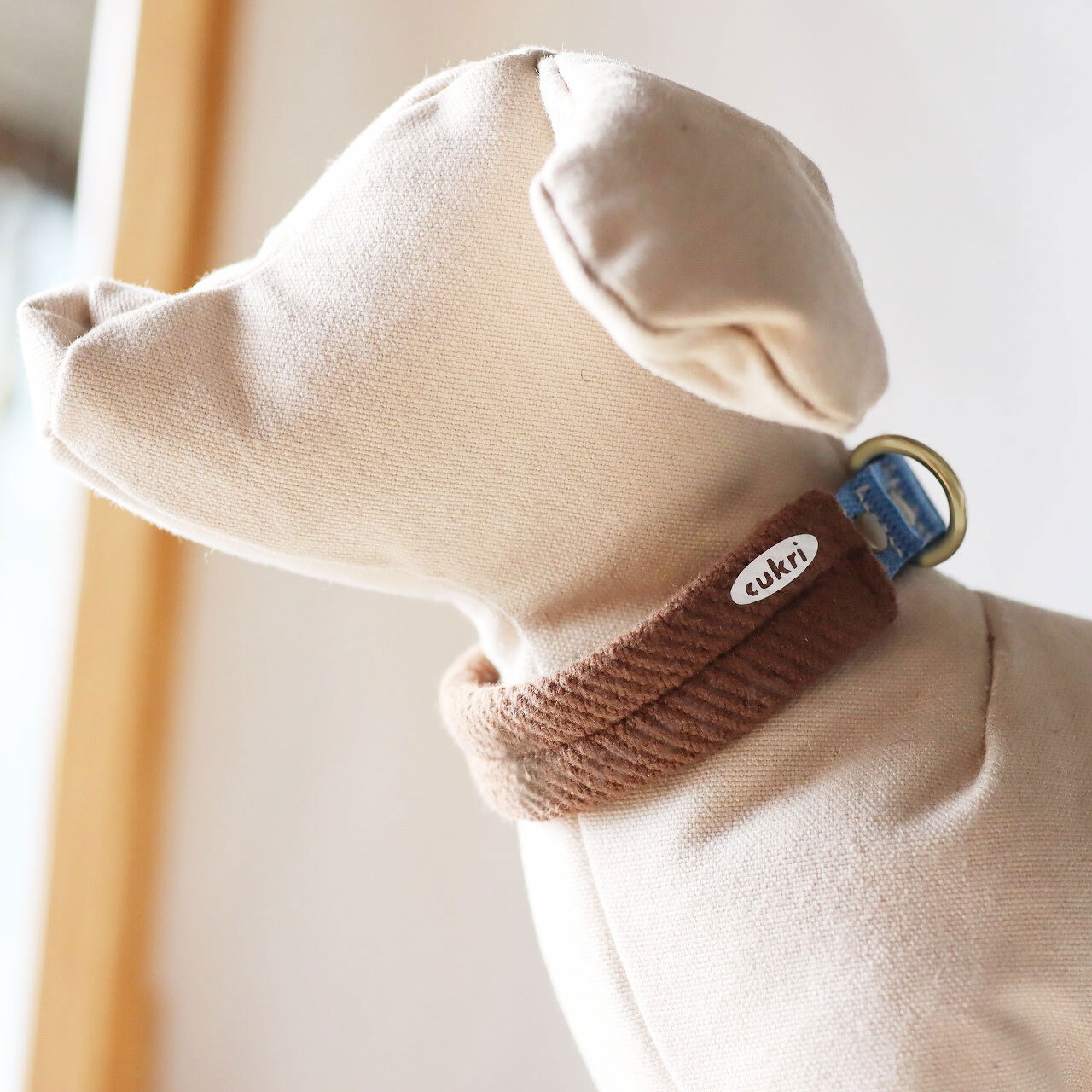 首輪 / ドッグカラー｜Hemp Cotton ROLL Collar for Dog｜チョコ