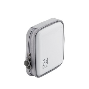 【数量限り】エレコム DVD CDケース セミハード ファスナー付 24枚収納 ホワイト CCD-H24WH