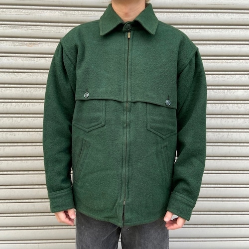 70s 80s USA製 L.L.Bean ウールマッキーノジャケット 緑 L