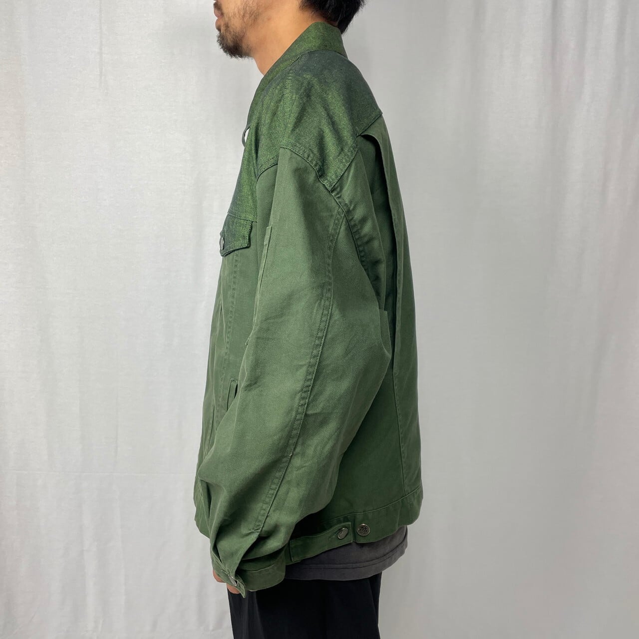 90年代 ユーロ フランス OD FLERS コットン×ポリツイル トラッカー