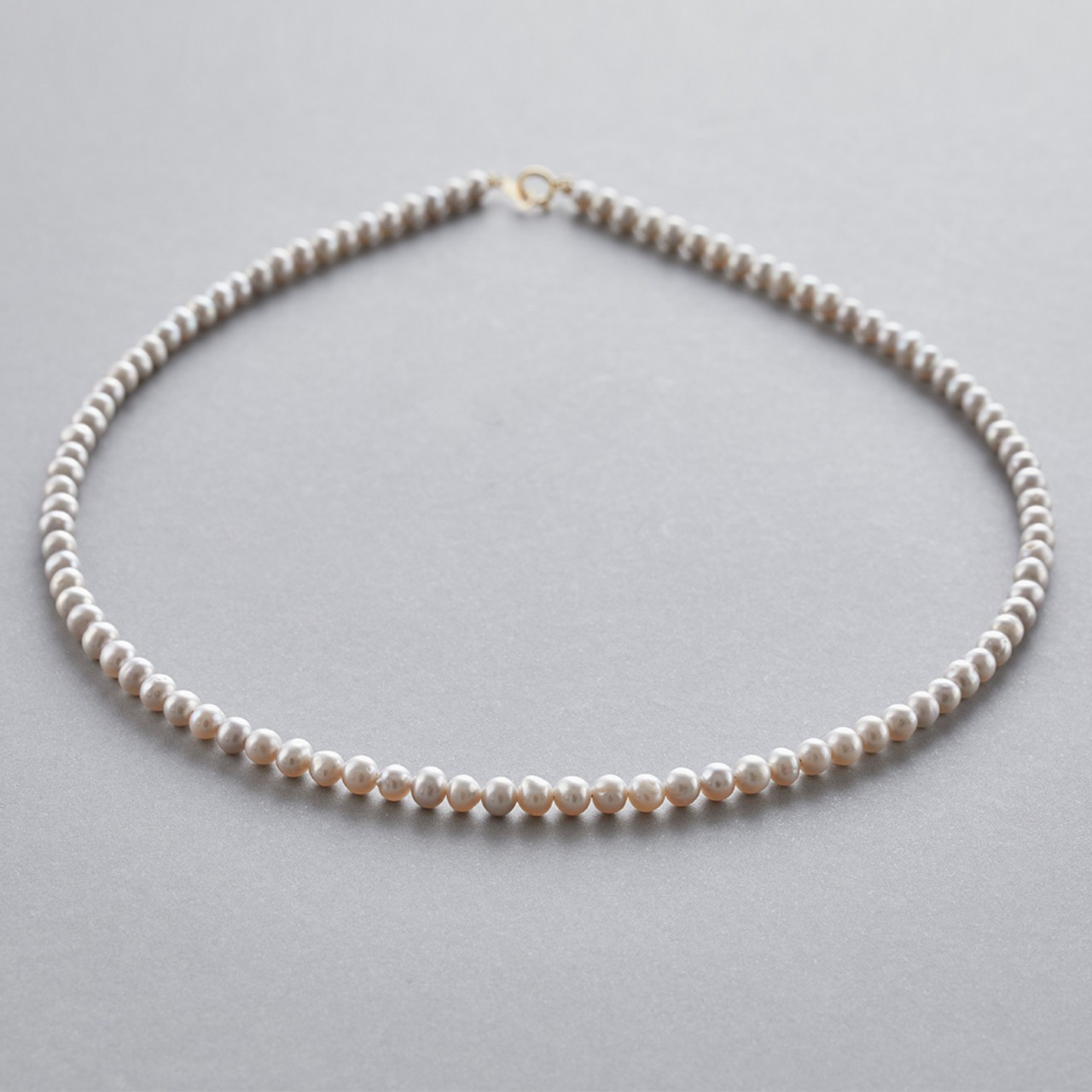 グレー 淡水パール ネックレス 42㎝ ne1206