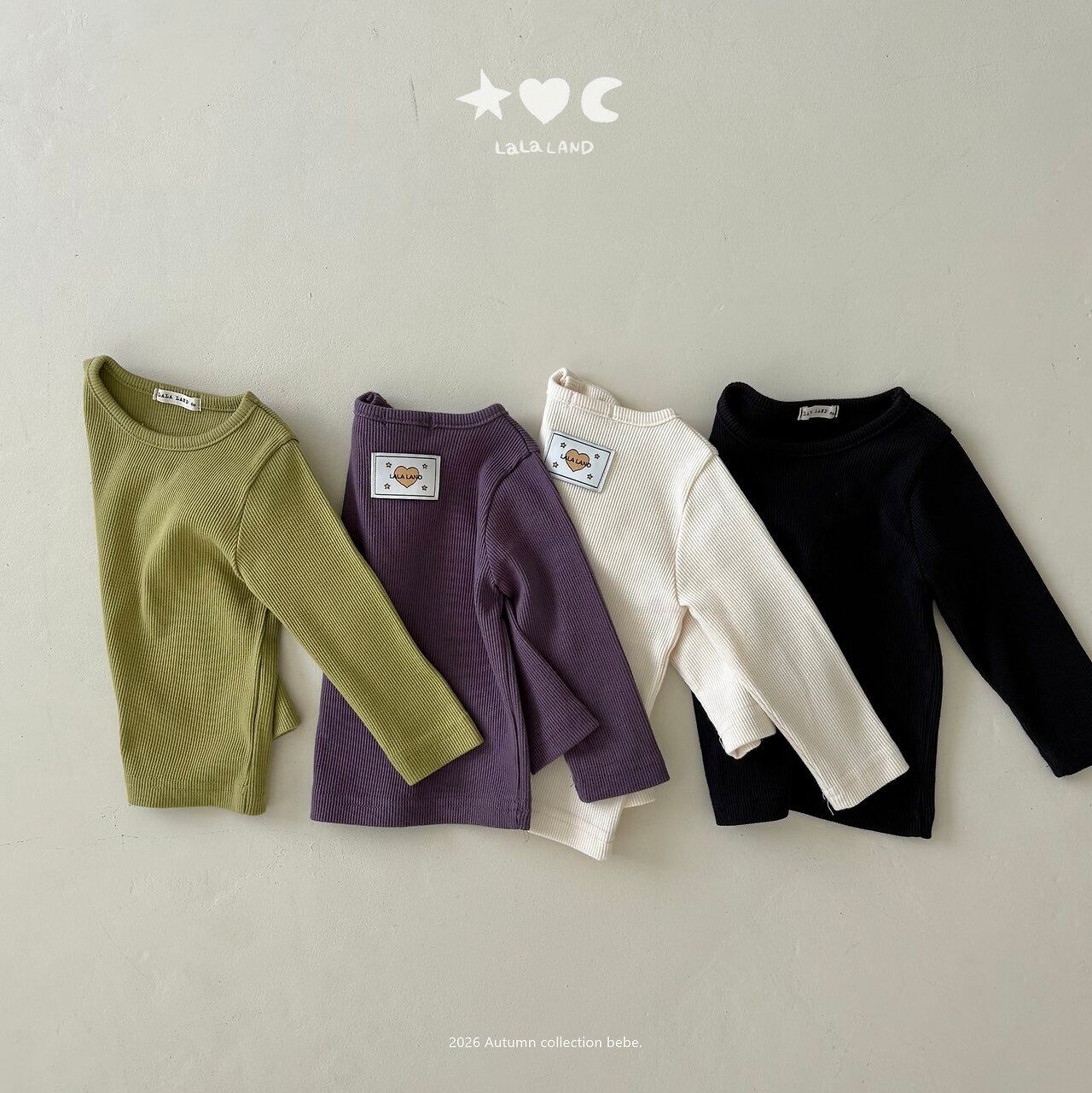 《予約》送料無料【lalaland】bebe ) Macaron Rib Tee