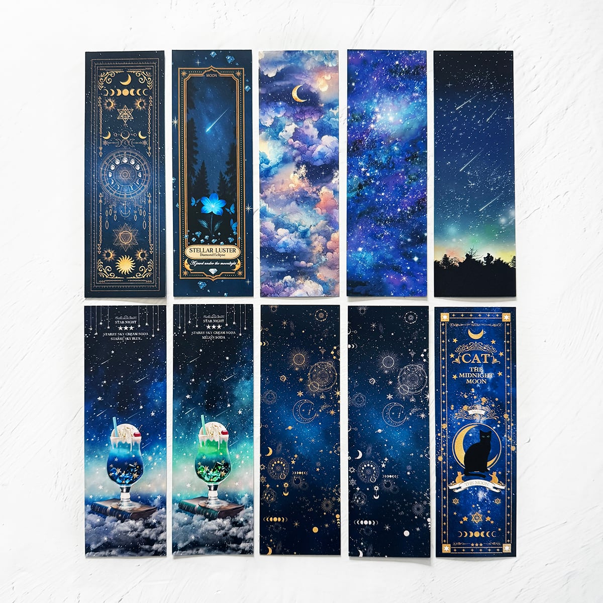 しおり】星空と夜空と天体柄のしおり | LALA CloveR.幻想的雑貨屋 - 星