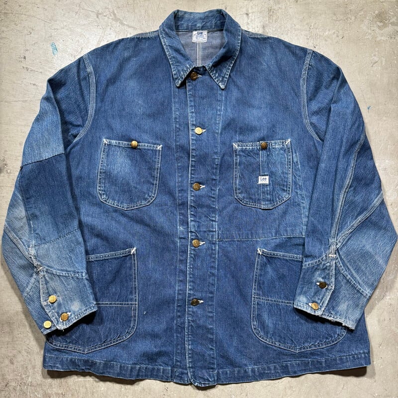 40's Lee 91-J デニムカバーオール チョアジャケット ハウスタグ ロングL 首振りボタン JELT DENIM size48 レアサイズ  USA製 希少 ヴィンテージ BA-2421 RM2840H | agito vintage powered by BASE