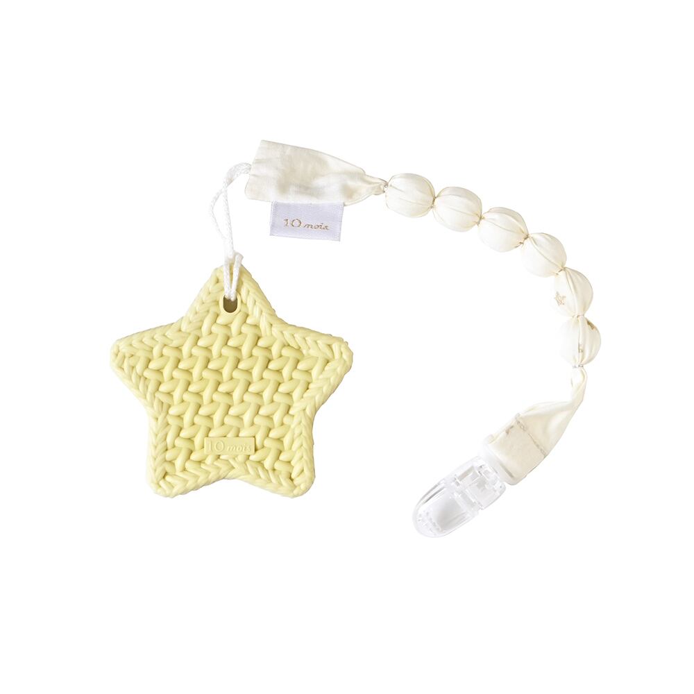 10mois(ディモワ) / TEETHER(歯がため)スターホルダー付き / イエロー