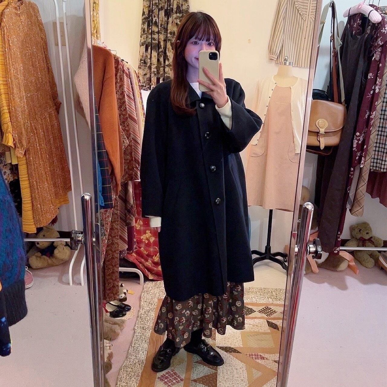 black lambs wool coat