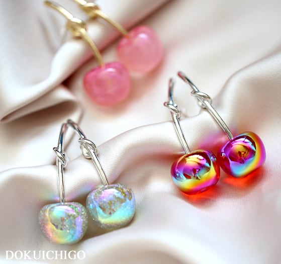 さくらんぼ ピアス チェリー レトロ パーティー アクセサリー クリア
