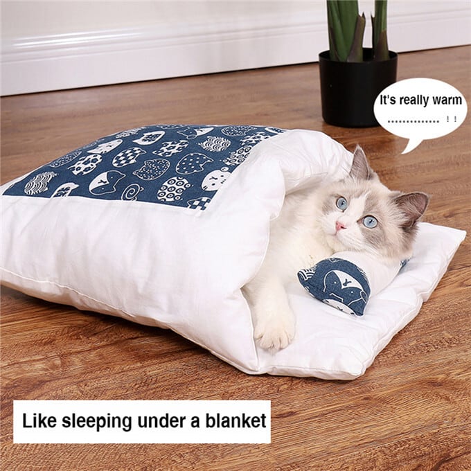 猫ベッド 犬ベッド ペットベッド 猫 寝袋 猫布団 暖かい 柔らかい