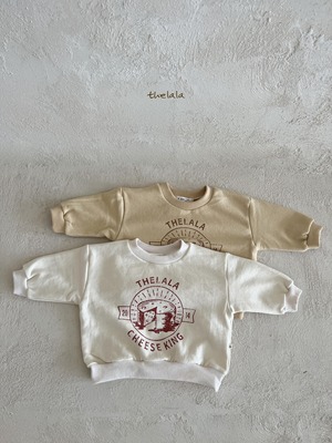 【The lala】チーズキングトレーナー(ivory)80〜120cm【230910tl】