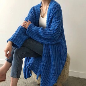 ざっくり編み ロング ニット カーディガン アウター 上着 ロング丈 袖あり 長袖 ボリューム袖 ドロップショルダー 襟なし アシンメトリー スリット サイドスリット 前開き クロシェ 編み込み 厚手 かわいい 大人可愛い シンプル カジュアル 大人 おしゃれ お洒落 大人女子 こなれ感 ルーズ 無地 春 秋 冬 10代 20代 30代 レディース 通勤 学生 通学 デート お出かけ 女子会 休日 旅行 着回し 普段使い 重ね着 韓国 暖かい ゆったり ゆる フリーサイズ 色展開 黒 ブラック 青 ブルー