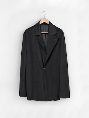 GABRIELA COLL GARMENTS HEAVY WOOL TWO BUTTON JACKET BLACK S11-173