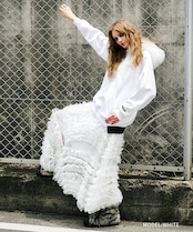 チュールフリルフレアスカート (WHITE) CQ-47020