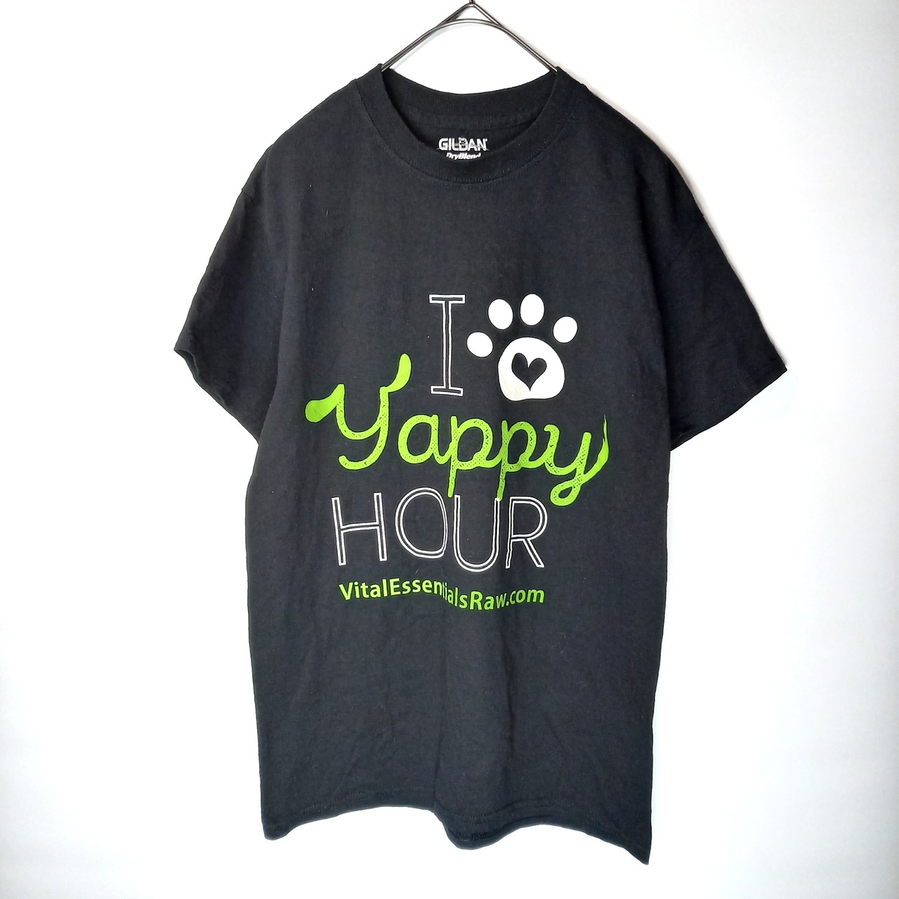 ギルダン　クルーネック　プリントTシャツ　ビッグプリント　企業ロゴ　半袖　S