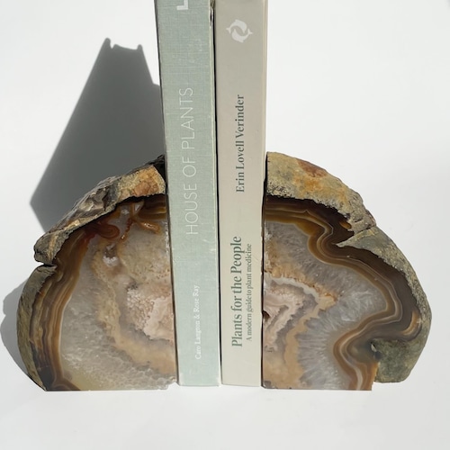 Natural stone bookends