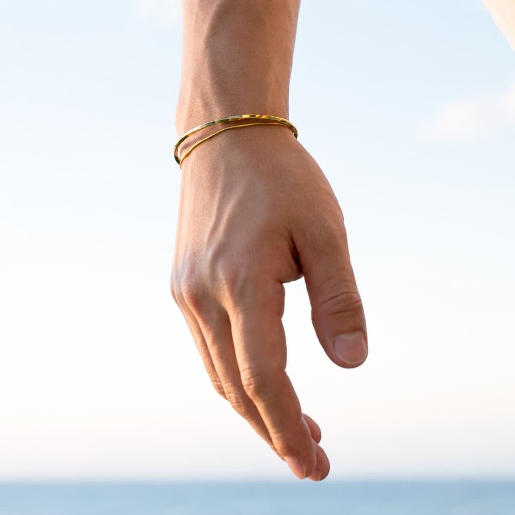thin twisted bangle（gold）#b44 | garcia