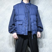 navy down vest