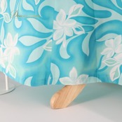 フラダンス 衣装 ワンピース ドレス ブルー系 アロハスタンダード 日本製 プルメリア柄 ハワイアンプリント ALOHA STANDARDS アロハ フラ ダンス レッスン 練習 さわやか かわいい おしゃれ 上品 半袖 ホワイト系 水色 白 花柄 植物柄 フラダンス衣装 ハワイアンスタイル 軽やか レッスンウェア