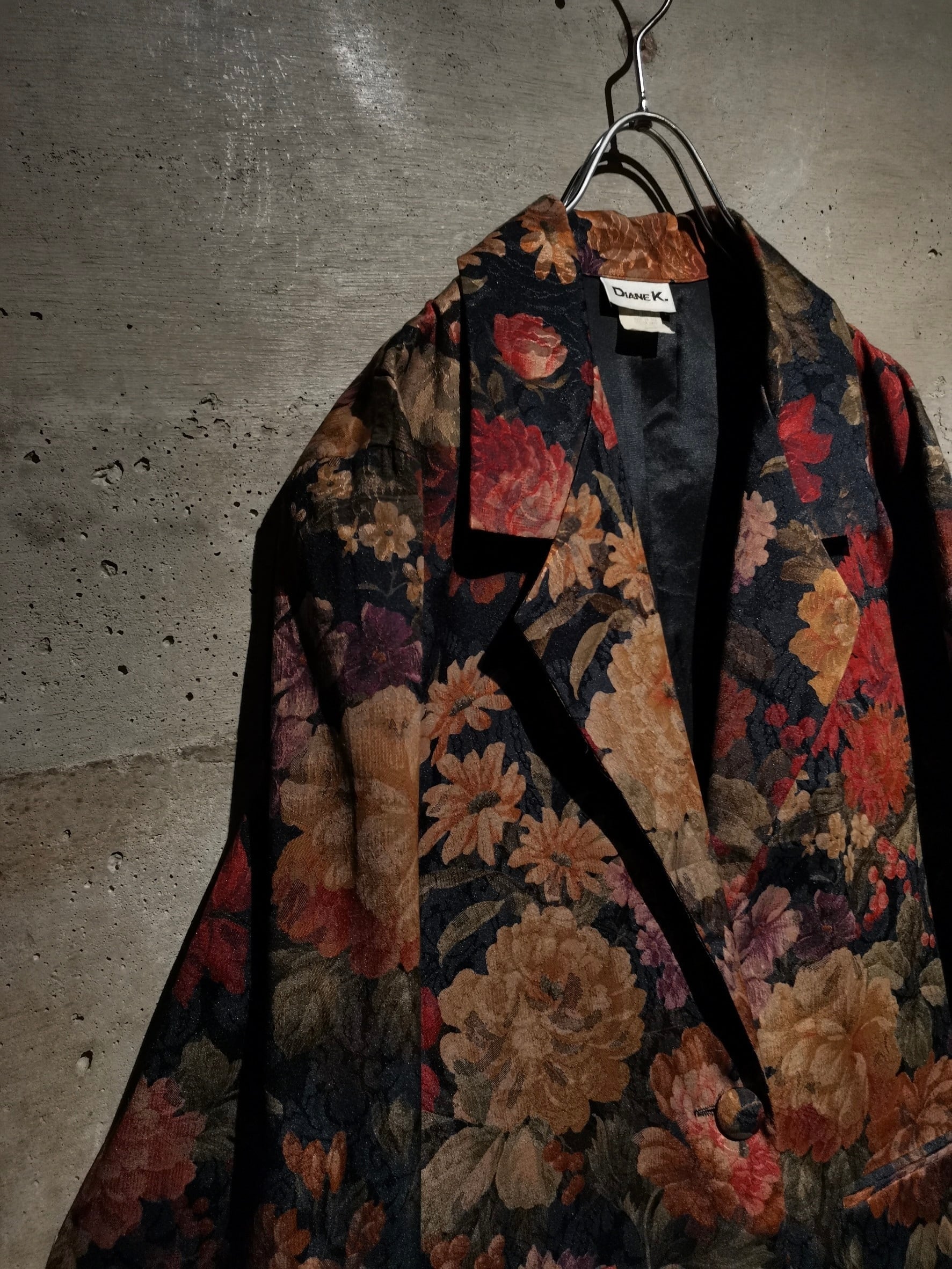 Caka】Beautiful Flower Pattern Vintage Tailored Jacket | Caka(カカ 