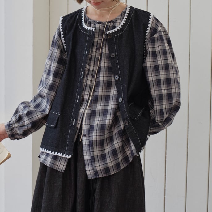 エイミーロウ eimeelaw Eimee Law ヘムフリルデニムベスト | Pay ID