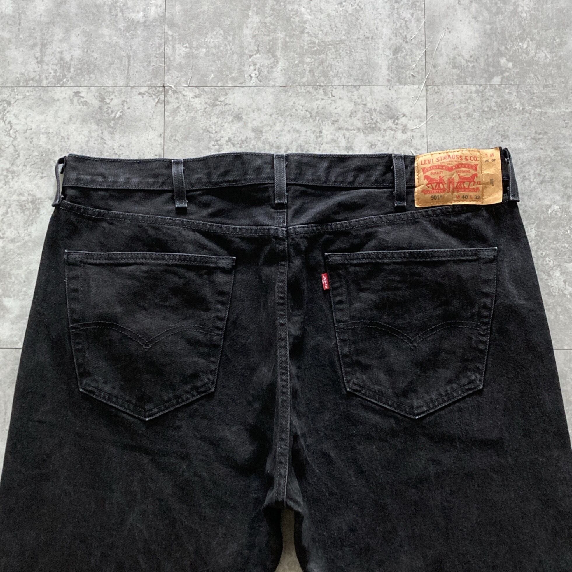 W40 L32】Levis 501 リーバイス ボタンフライ ビッグサイズ ブラック