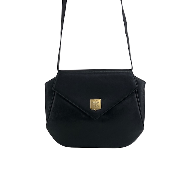CELINE セリーヌ ショルダーバッグ ブラック ブラゾン レザー vintage ヴィンテージ オールド cfz6hr