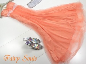 ★送料無料★L(11号）☆シフォンベアロングドレス(OPN5064)