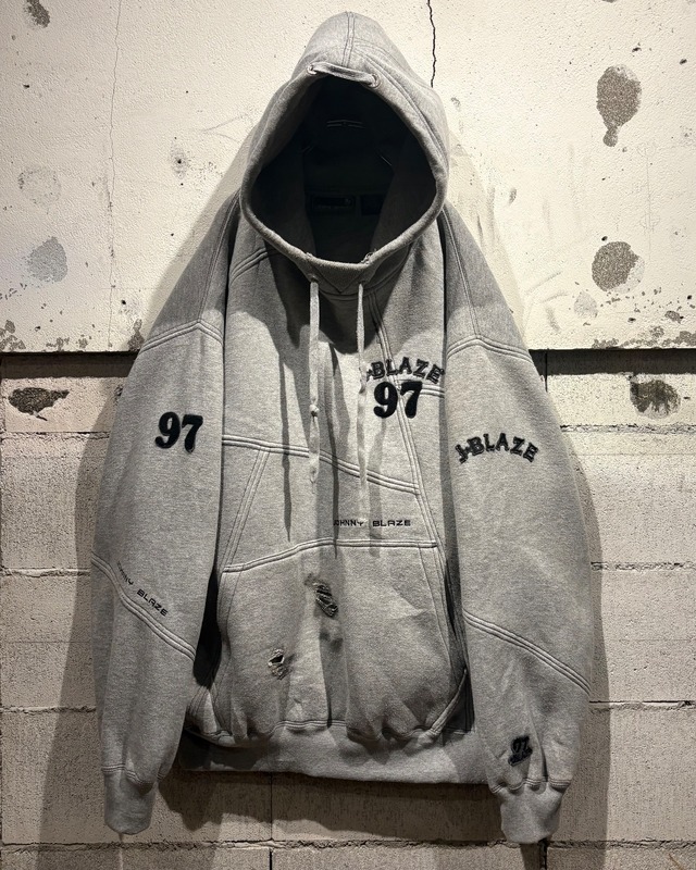 【Caka otto】“Johnny Blaze” Logo Wappen Vintage Loose Pullover Hoodie