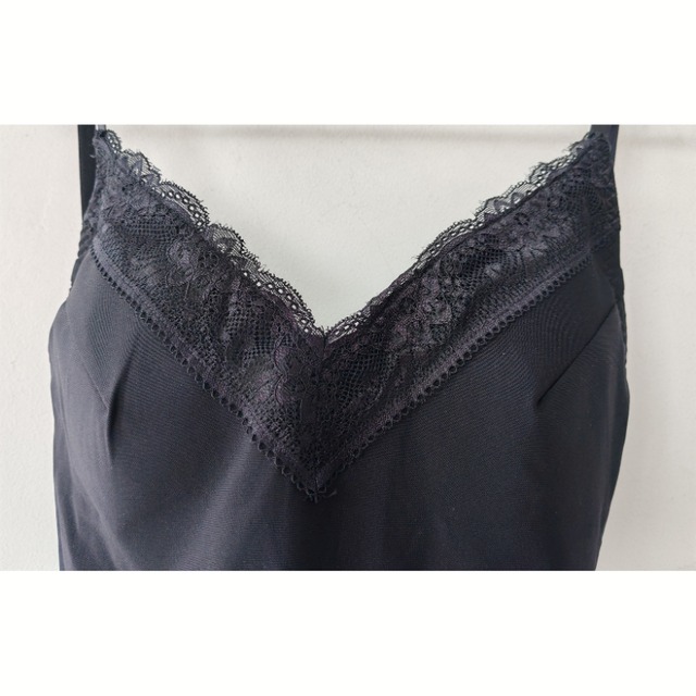 レース Vネック バックオープン レオタード キャミソール 2col　D00435