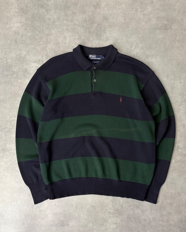 70s TOWNCRAFT Jacquard Pattern S/S Knit Polo