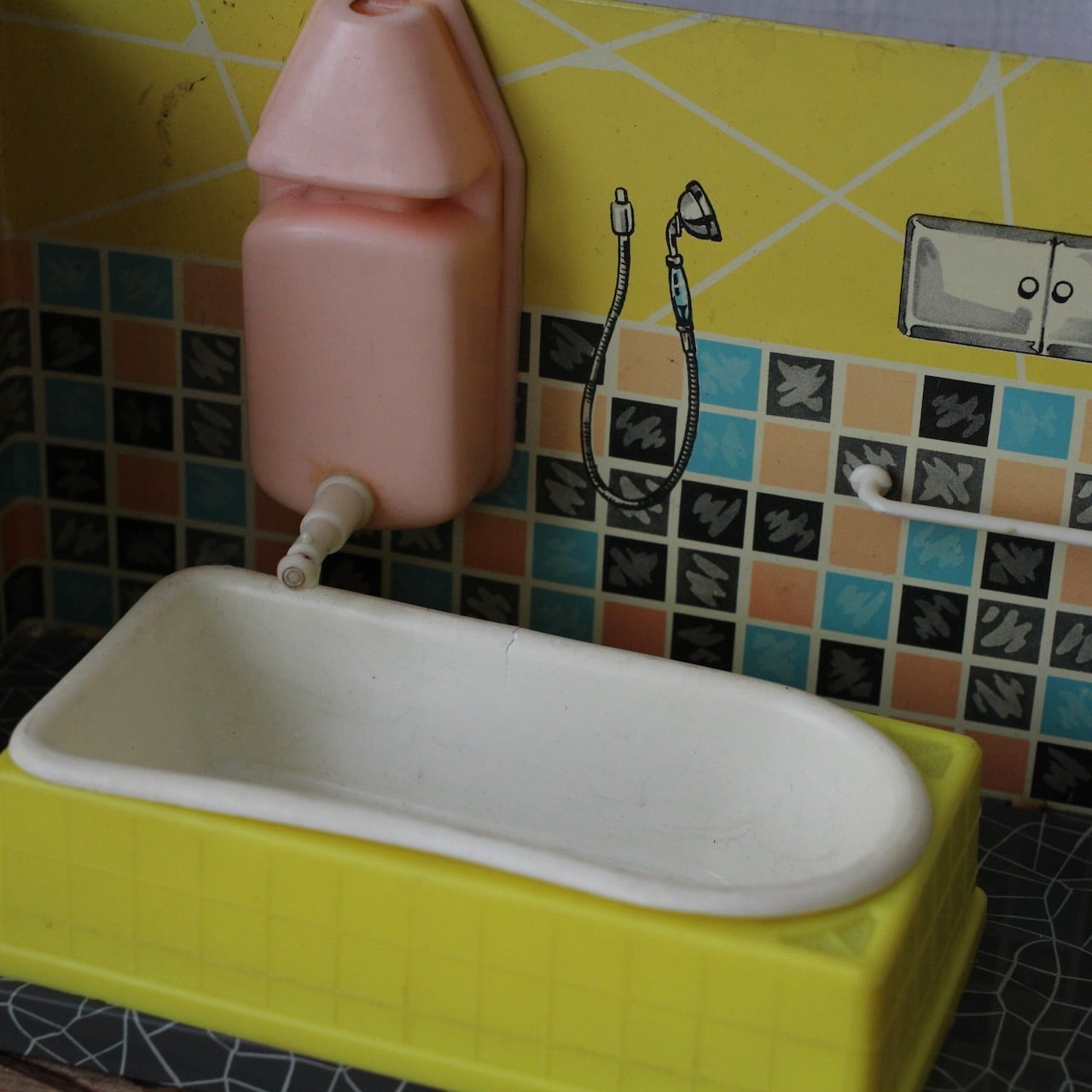 ドイツ ヴィンテージ ドールハウス お風呂 洗面所 | .usagi