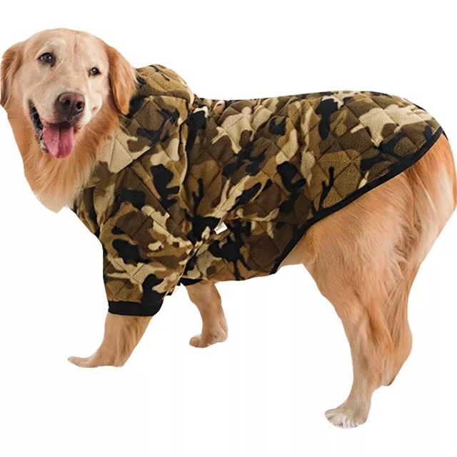 犬の洋服　暖かい　アウター　ボア　中型犬　大型犬