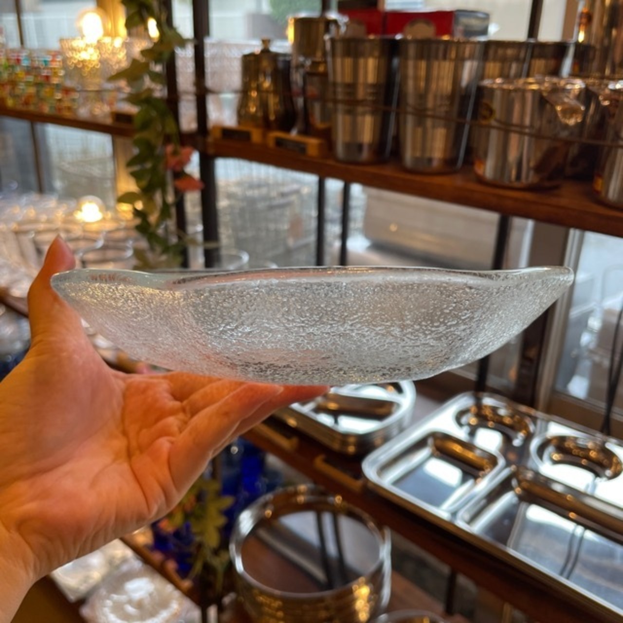 Turkey Organic Glass Bowl M  2color clear black / トルコ製 ガラス ボウル M 全2色 クリア ブラック ガラス食器 透明感 サラダボウル ニュアンス すりガラス風 キッチン雑貨 皿 食器 ギフト プレゼント