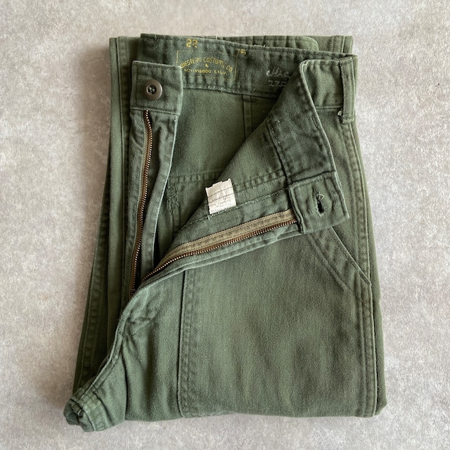 1970s  Western Costume Co.  U.S.ARMY  OG-107  Baker Pants  W30 L30.5　H400