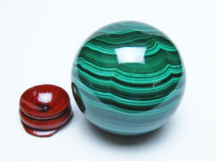 マラカイト 丸玉 50mm スフィア 置物 一点物 151-10199 | 天然石