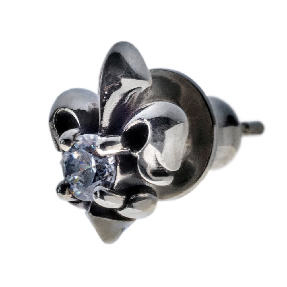 ストーンリリィスタッドCL シルバーピアス 片耳用 AKE0044 Stone Lily