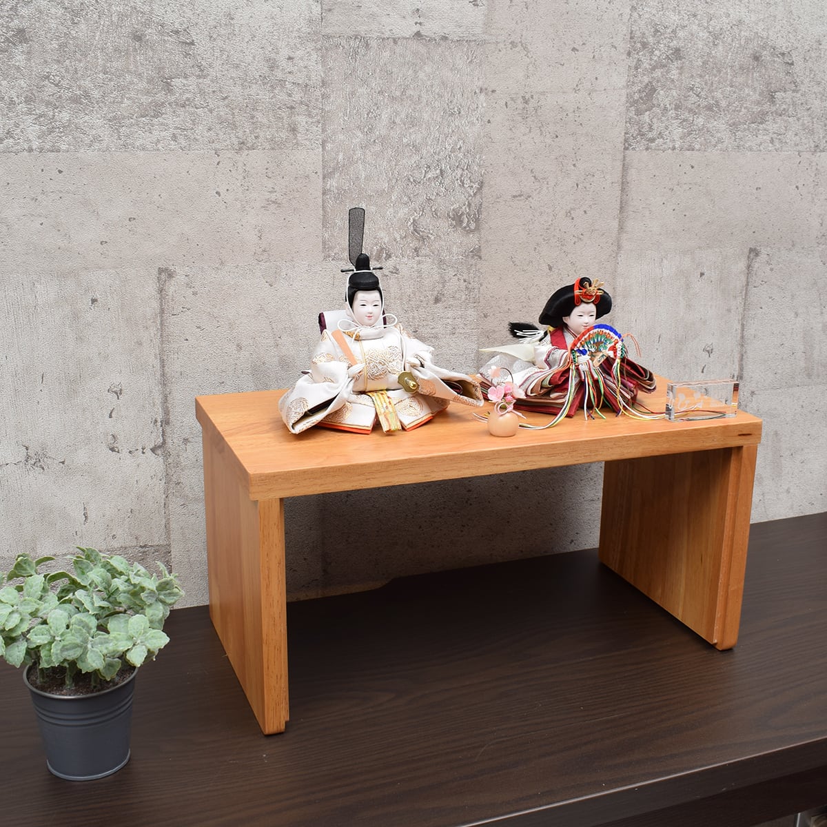 雛人形 親王飾り＜粋・木目＞ケース入り | SUZUTAME ONLINESHOP vogue