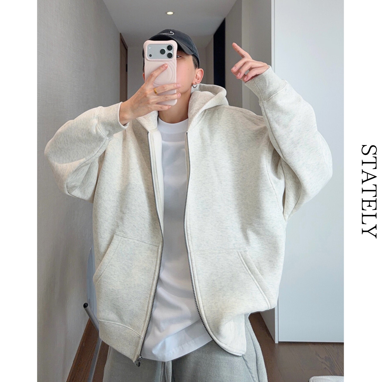 厚手フリース Zip Hoodie/4color_T158・画像13