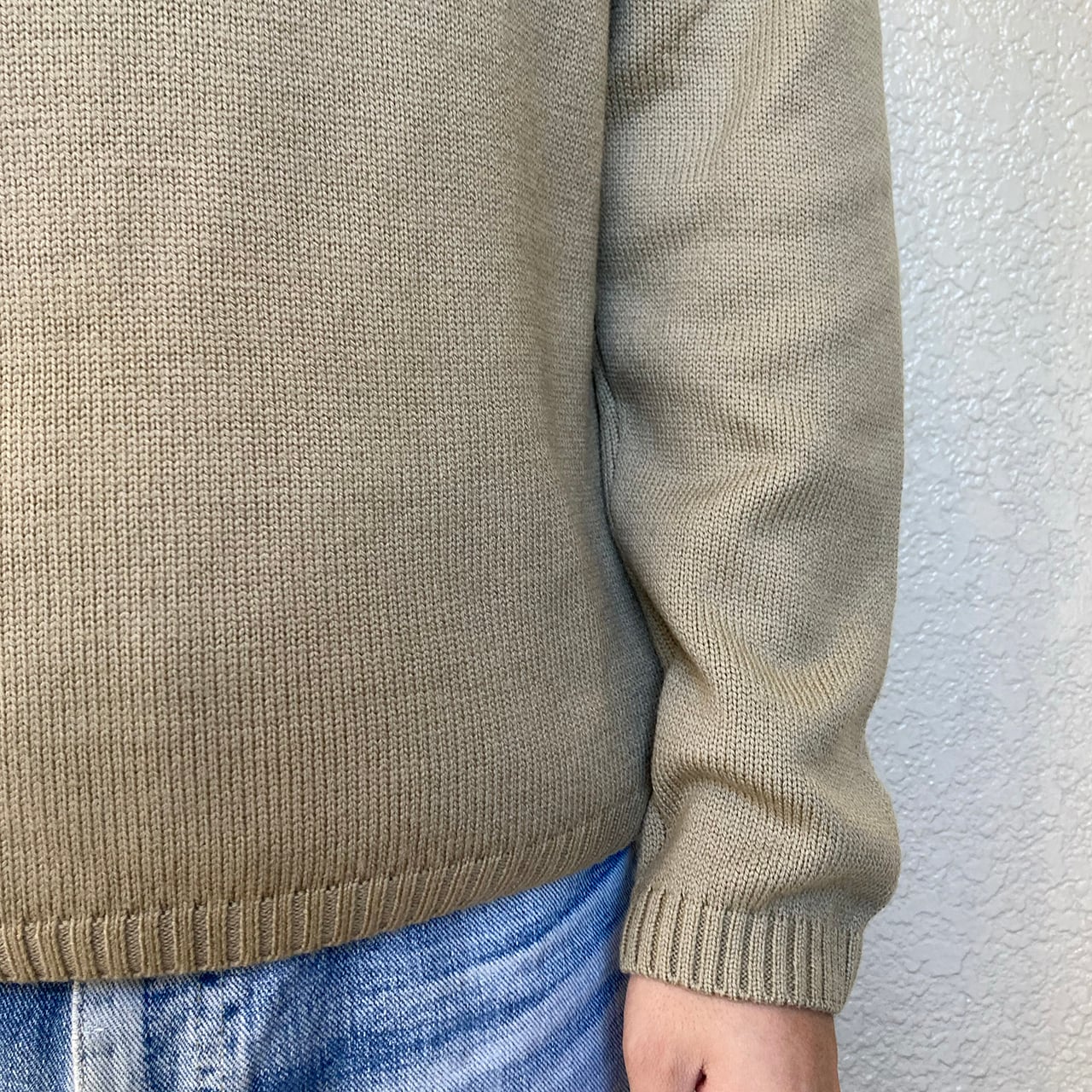 ARMANI JEANS Archive made in Italy Ssize Beige Virgin Wool Knit