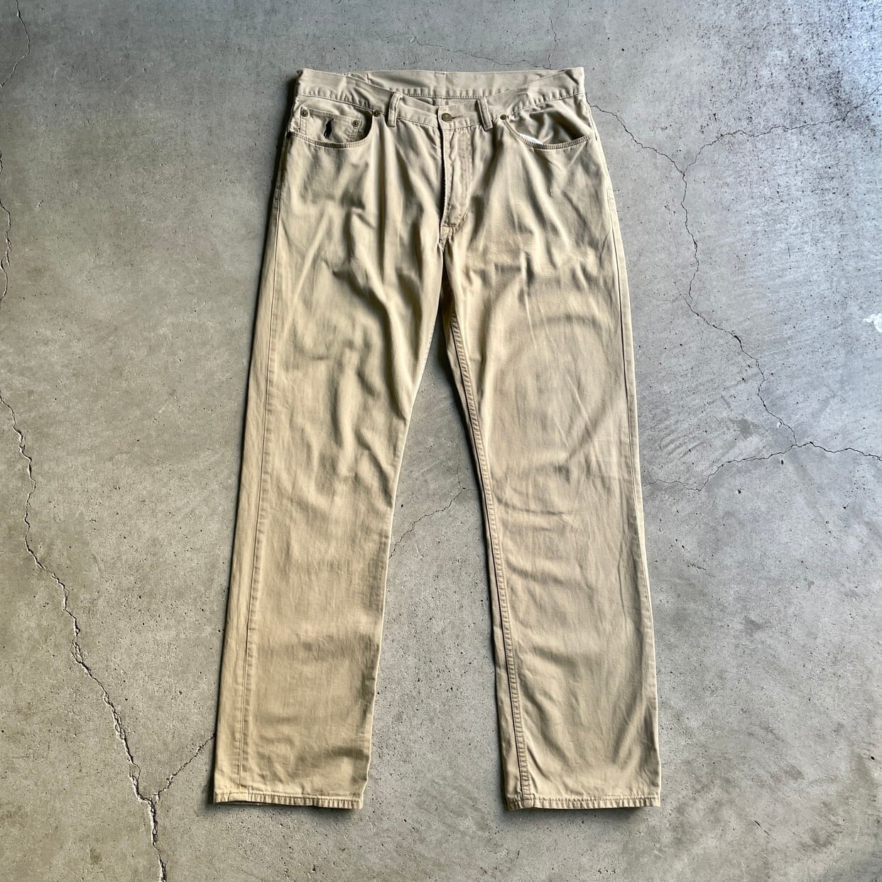 Polo Ralph Lauren ポロラルフローレン レザーパッチ コットンパンツ