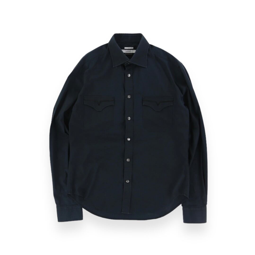 COU】VERSACE COLLECTION western design shirt slim fit stretch