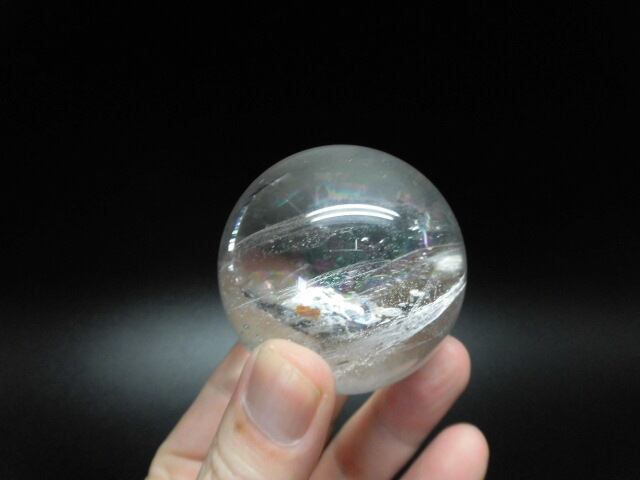 【送料無料】【高品質】59mmブラジル産天然レインボー水晶玉 no.2