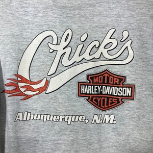 00s Harley-Davidson McDANIEL’S 半袖 シャツ T-Shirt ヴィンテージ ハーレー フェードグレー Sサイズ グレー バイカー 半袖 古着