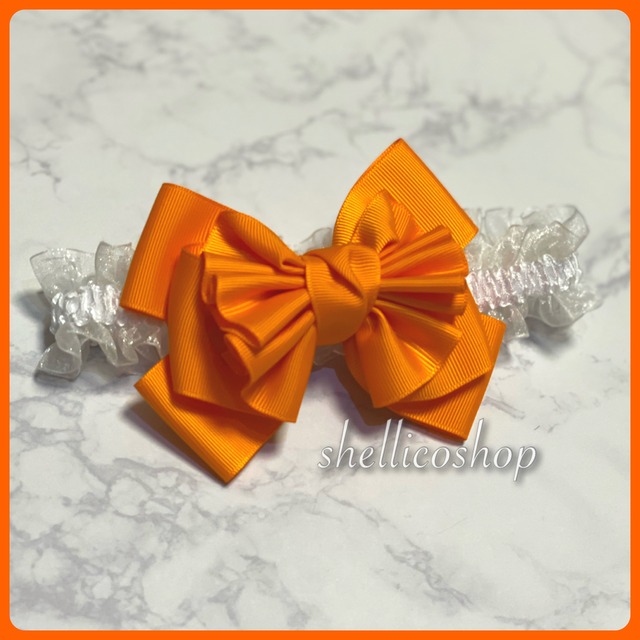 【orange】ボリュームたっぷりリボンチョーカー